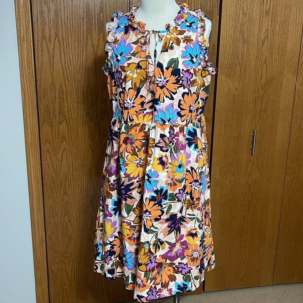 Maggy London Sleeveless Floral Brights Dress Size 10